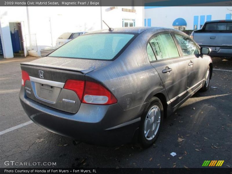 Magnetic Pearl / Beige 2009 Honda Civic Hybrid Sedan