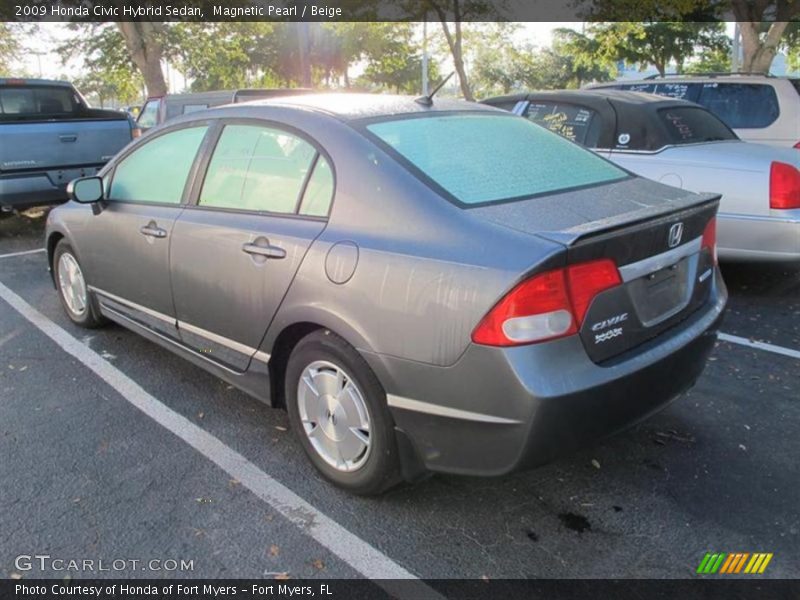 Magnetic Pearl / Beige 2009 Honda Civic Hybrid Sedan