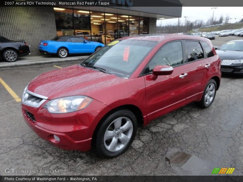 Moroccan Red Pearl / Taupe 2007 Acura RDX Technology