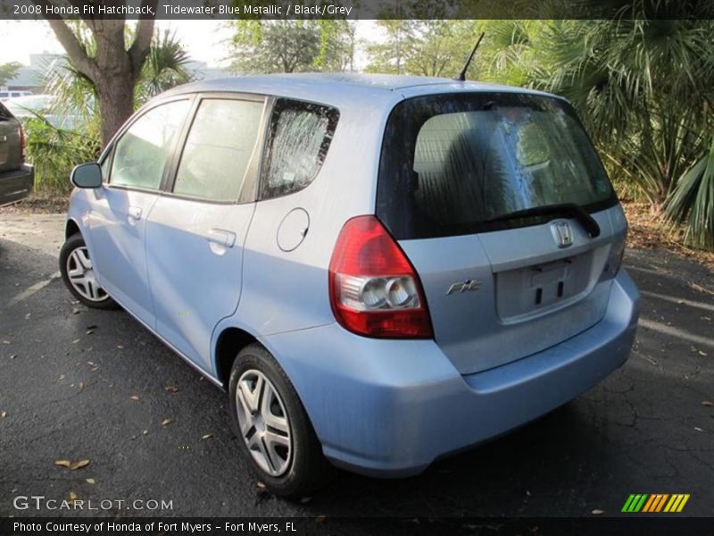 Tidewater Blue Metallic / Black/Grey 2008 Honda Fit Hatchback