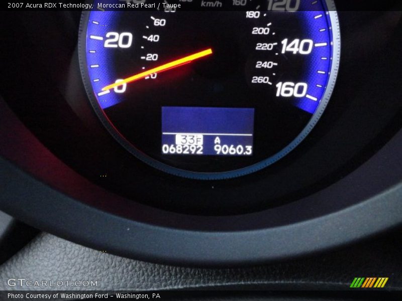Moroccan Red Pearl / Taupe 2007 Acura RDX Technology