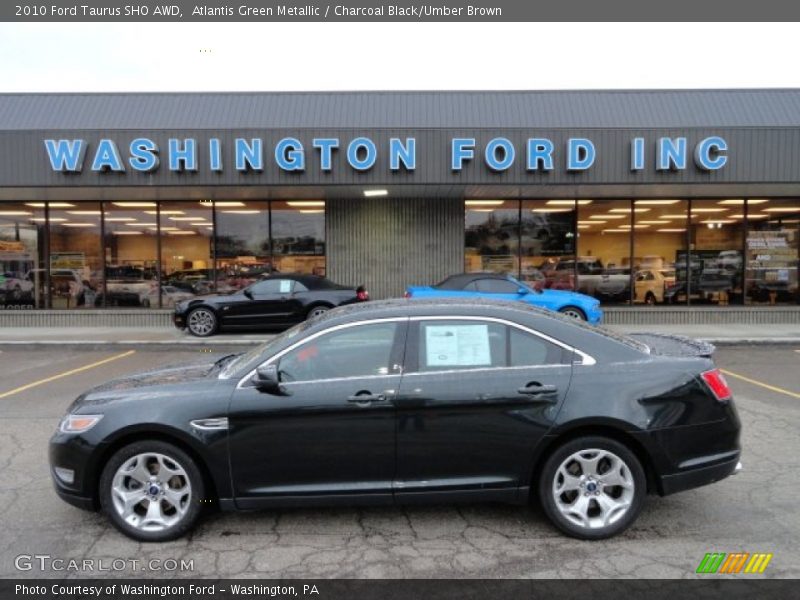 Atlantis Green Metallic / Charcoal Black/Umber Brown 2010 Ford Taurus SHO AWD