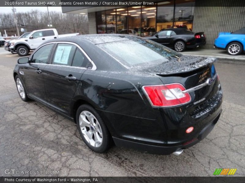 Atlantis Green Metallic / Charcoal Black/Umber Brown 2010 Ford Taurus SHO AWD