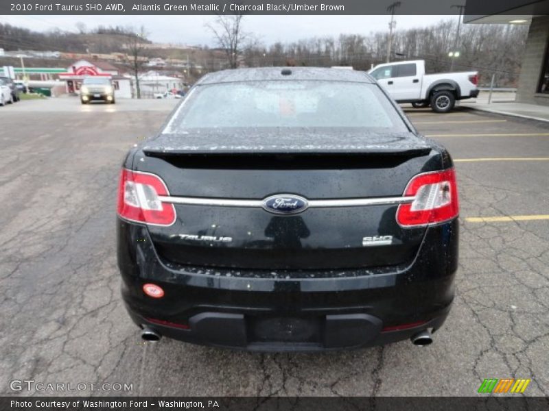 Atlantis Green Metallic / Charcoal Black/Umber Brown 2010 Ford Taurus SHO AWD