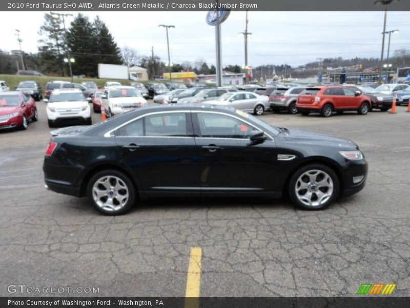 Atlantis Green Metallic / Charcoal Black/Umber Brown 2010 Ford Taurus SHO AWD