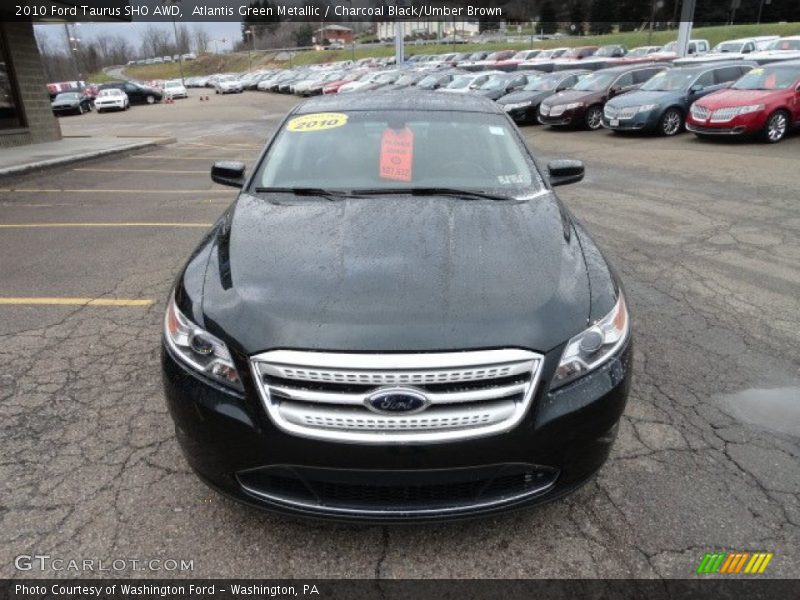 Atlantis Green Metallic / Charcoal Black/Umber Brown 2010 Ford Taurus SHO AWD