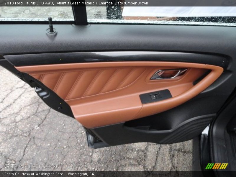 Atlantis Green Metallic / Charcoal Black/Umber Brown 2010 Ford Taurus SHO AWD