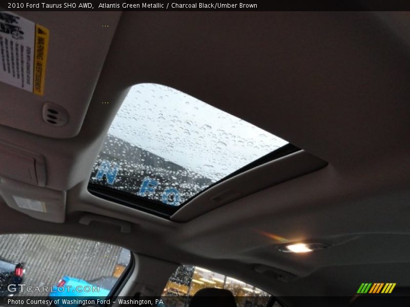 Atlantis Green Metallic / Charcoal Black/Umber Brown 2010 Ford Taurus SHO AWD