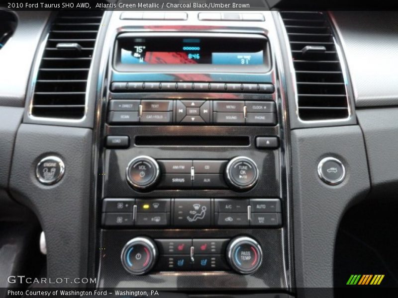 Atlantis Green Metallic / Charcoal Black/Umber Brown 2010 Ford Taurus SHO AWD