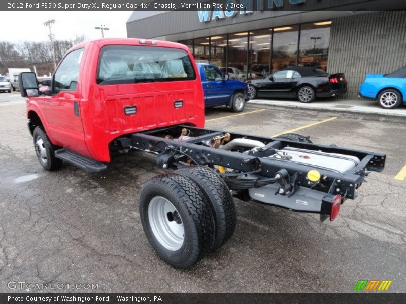 Vermillion Red / Steel 2012 Ford F350 Super Duty XL Regular Cab 4x4 Chassis