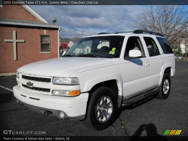 Summit White / Gray/Dark Charcoal 2003 Chevrolet Tahoe Z71 4x4