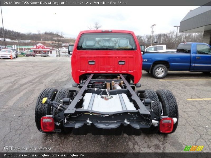 Vermillion Red / Steel 2012 Ford F350 Super Duty XL Regular Cab 4x4 Chassis