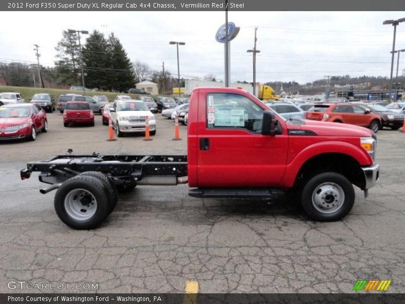 Vermillion Red / Steel 2012 Ford F350 Super Duty XL Regular Cab 4x4 Chassis