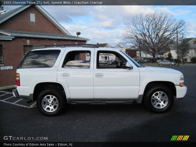 Summit White / Gray/Dark Charcoal 2003 Chevrolet Tahoe Z71 4x4