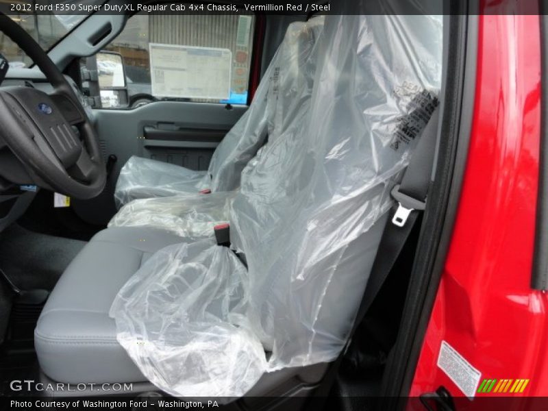 Vermillion Red / Steel 2012 Ford F350 Super Duty XL Regular Cab 4x4 Chassis