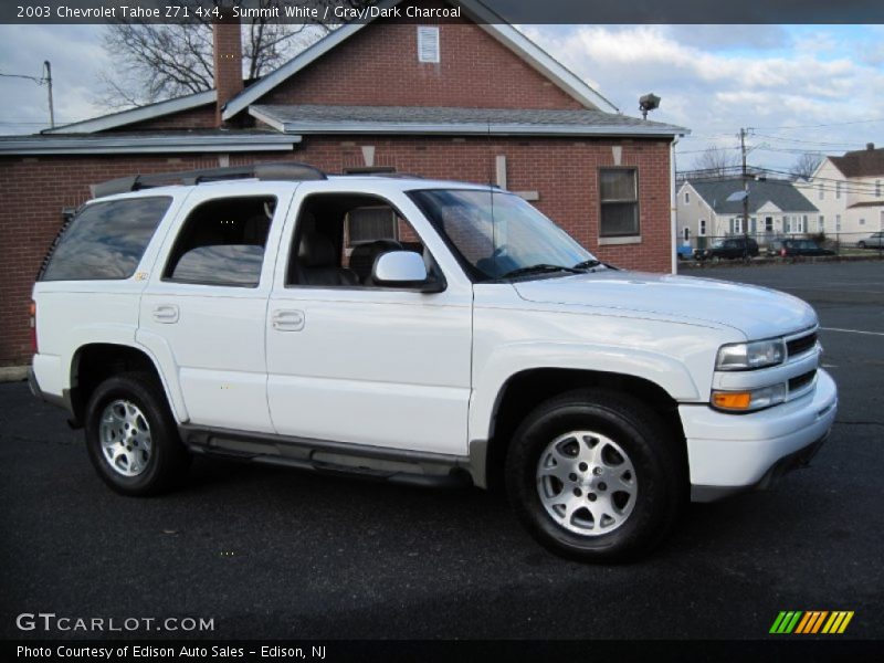 Summit White / Gray/Dark Charcoal 2003 Chevrolet Tahoe Z71 4x4