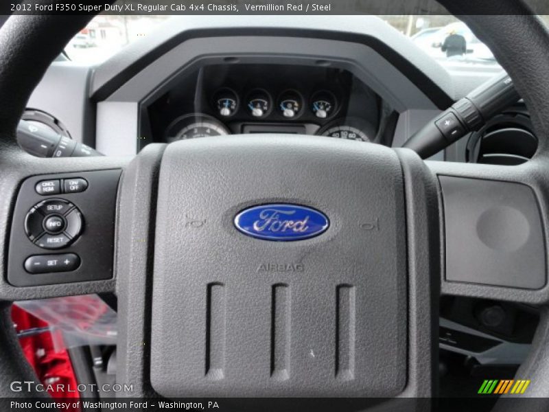 Vermillion Red / Steel 2012 Ford F350 Super Duty XL Regular Cab 4x4 Chassis