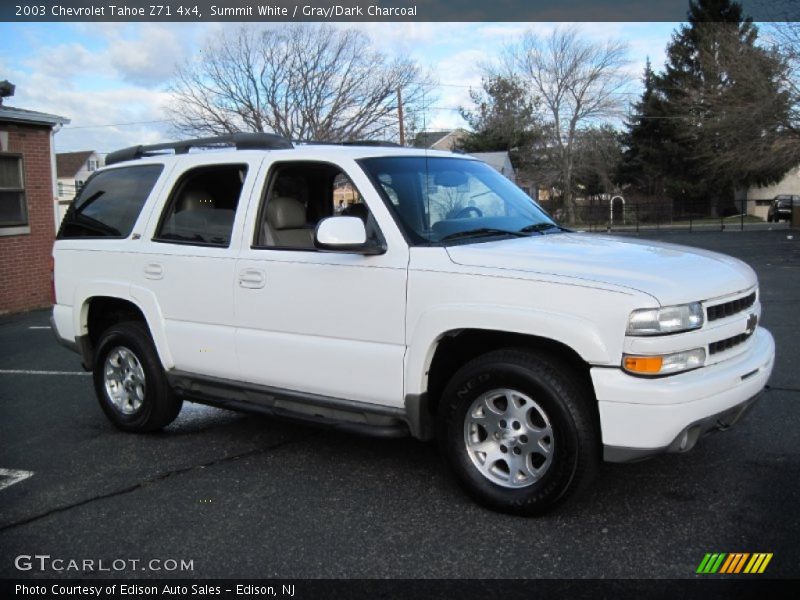 Summit White / Gray/Dark Charcoal 2003 Chevrolet Tahoe Z71 4x4