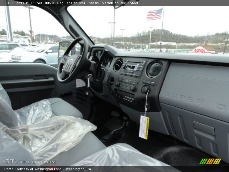 Vermillion Red / Steel 2012 Ford F350 Super Duty XL Regular Cab 4x4 Chassis