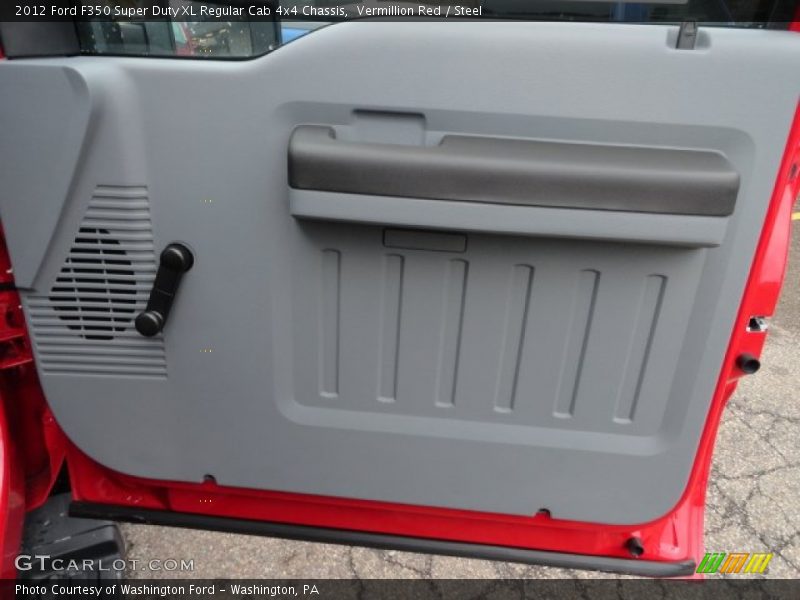 Vermillion Red / Steel 2012 Ford F350 Super Duty XL Regular Cab 4x4 Chassis