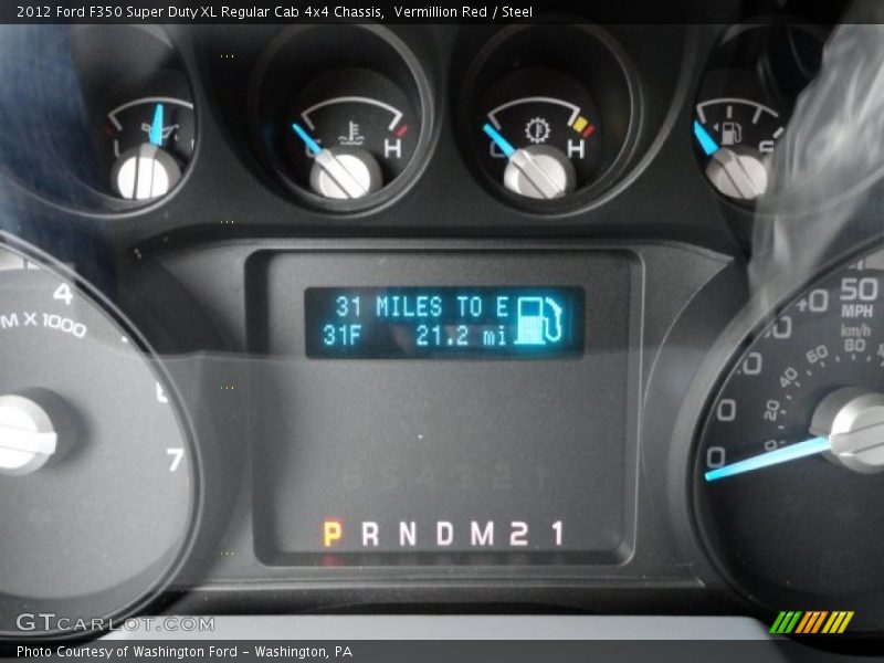 Vermillion Red / Steel 2012 Ford F350 Super Duty XL Regular Cab 4x4 Chassis