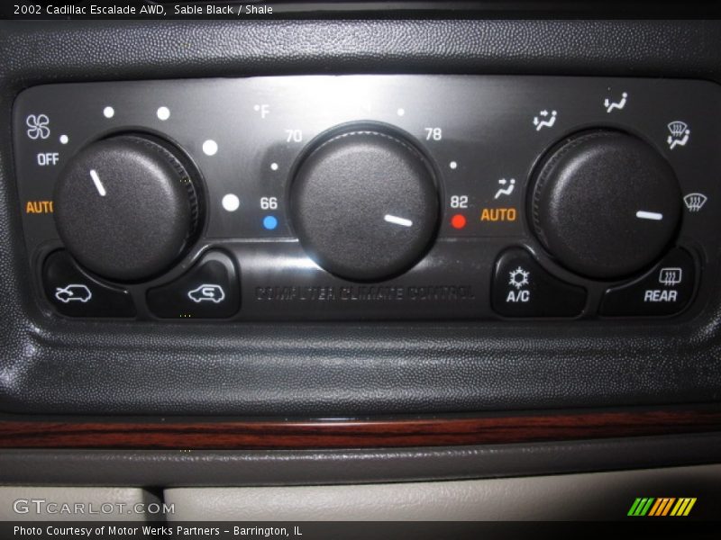 Sable Black / Shale 2002 Cadillac Escalade AWD