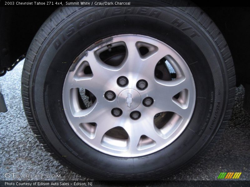 Summit White / Gray/Dark Charcoal 2003 Chevrolet Tahoe Z71 4x4