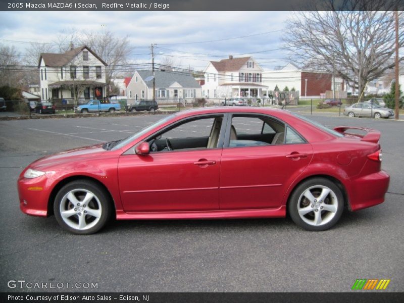 Redfire Metallic / Beige 2005 Mazda MAZDA6 i Sedan