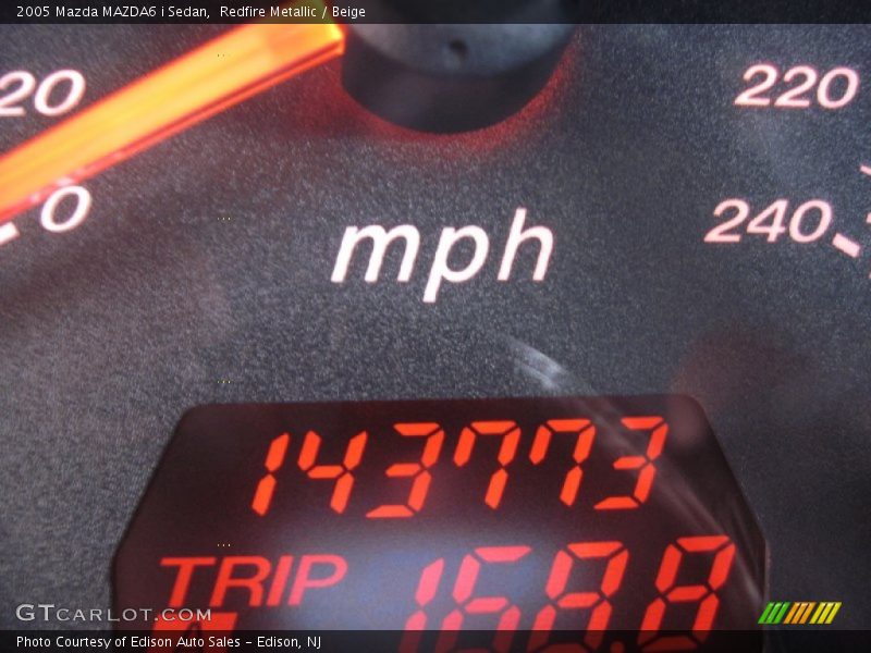 Redfire Metallic / Beige 2005 Mazda MAZDA6 i Sedan