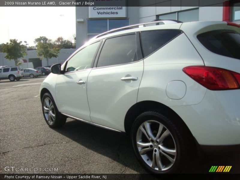 Glacier Pearl / Beige 2009 Nissan Murano LE AWD