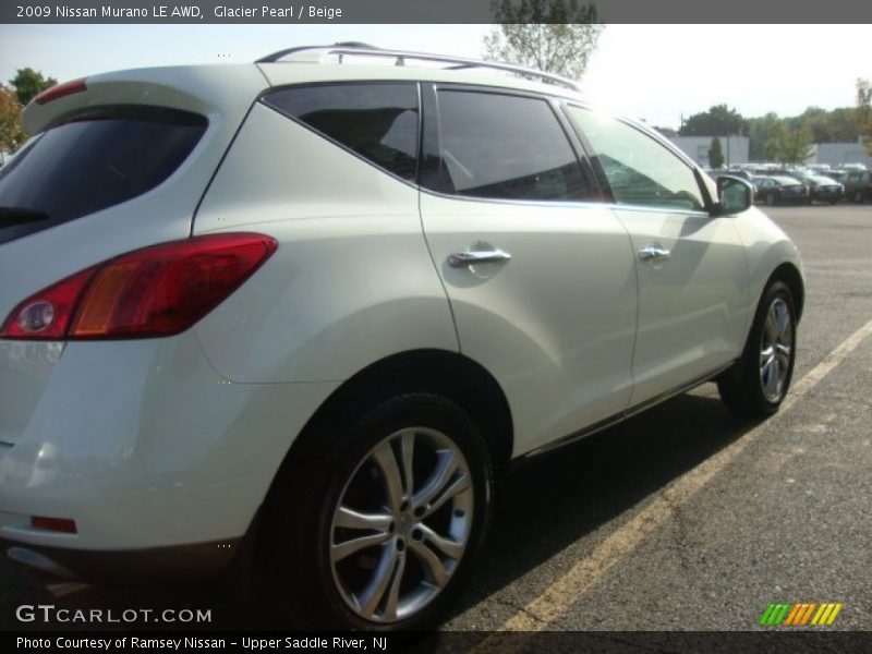 Glacier Pearl / Beige 2009 Nissan Murano LE AWD