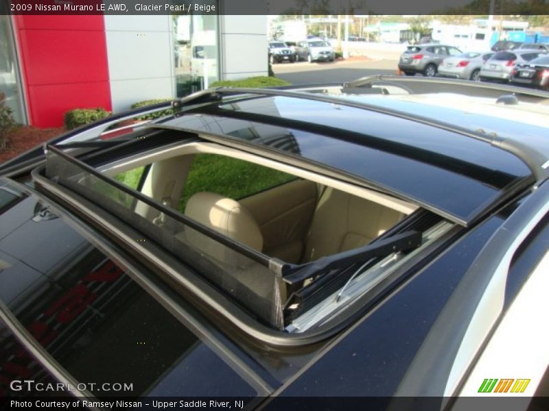 Glacier Pearl / Beige 2009 Nissan Murano LE AWD