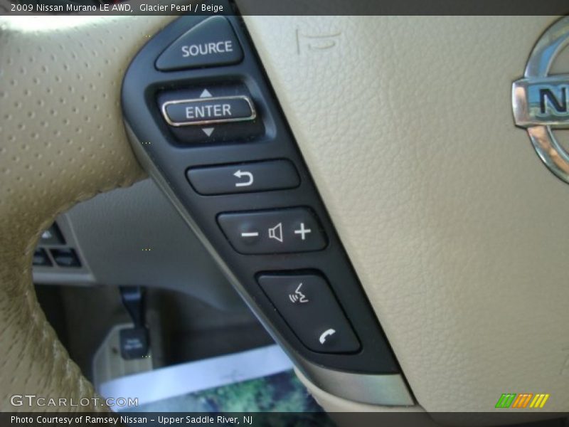 Glacier Pearl / Beige 2009 Nissan Murano LE AWD