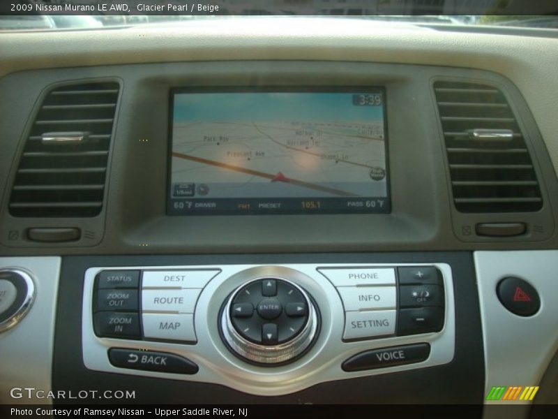 Glacier Pearl / Beige 2009 Nissan Murano LE AWD