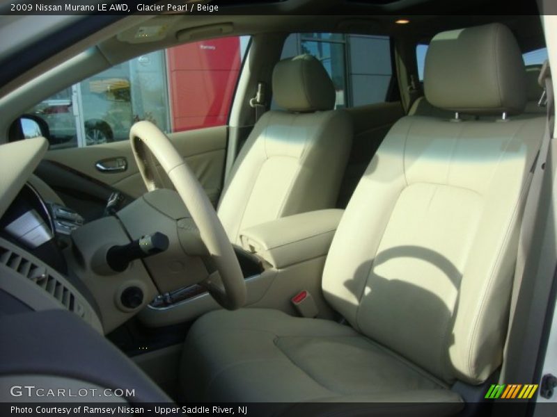 Glacier Pearl / Beige 2009 Nissan Murano LE AWD