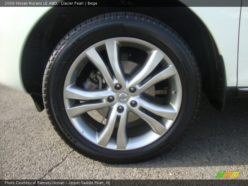 Glacier Pearl / Beige 2009 Nissan Murano LE AWD