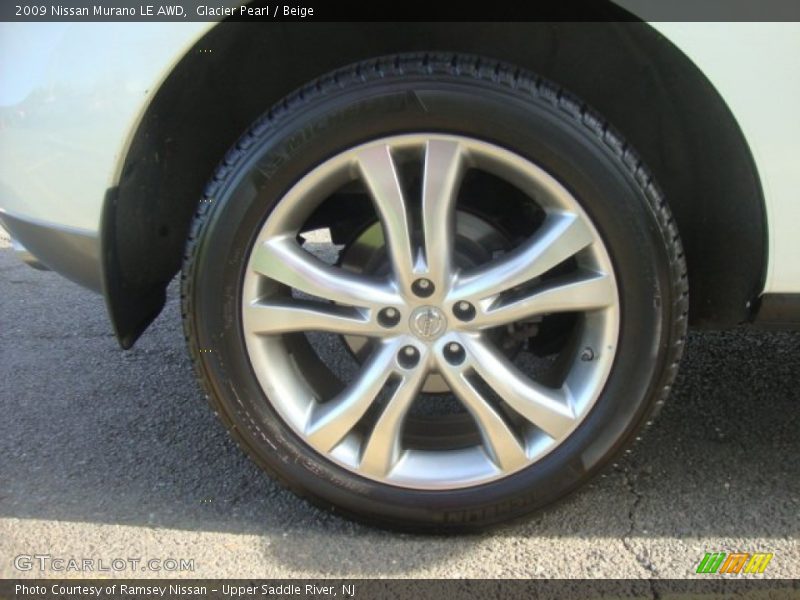 Glacier Pearl / Beige 2009 Nissan Murano LE AWD