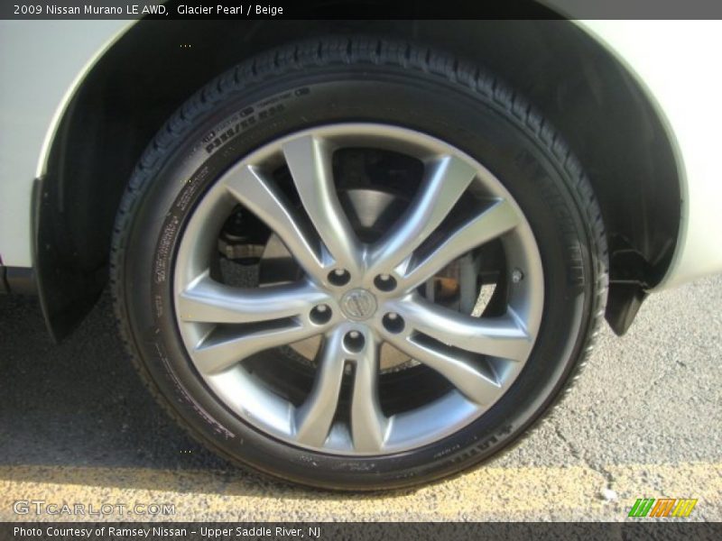 Glacier Pearl / Beige 2009 Nissan Murano LE AWD