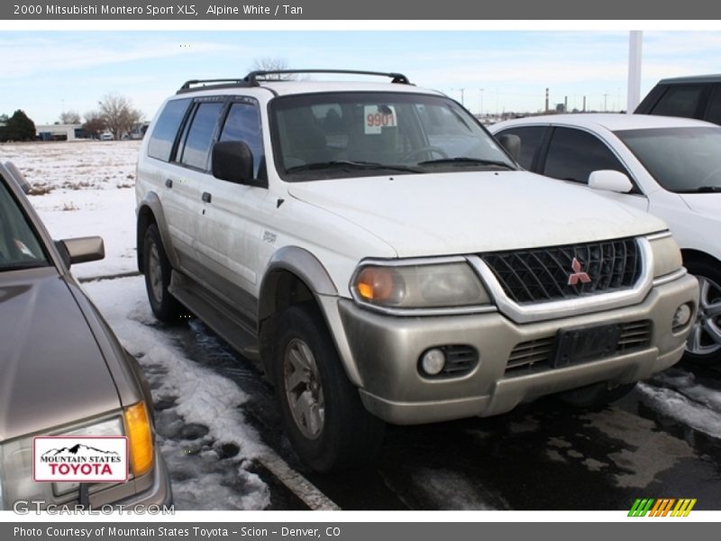 Alpine White / Tan 2000 Mitsubishi Montero Sport XLS
