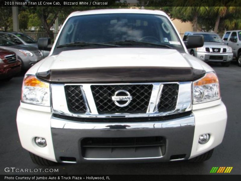 Blizzard White / Charcoal 2010 Nissan Titan LE Crew Cab