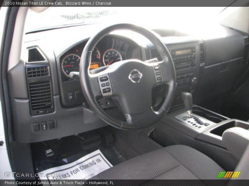 Blizzard White / Charcoal 2010 Nissan Titan LE Crew Cab