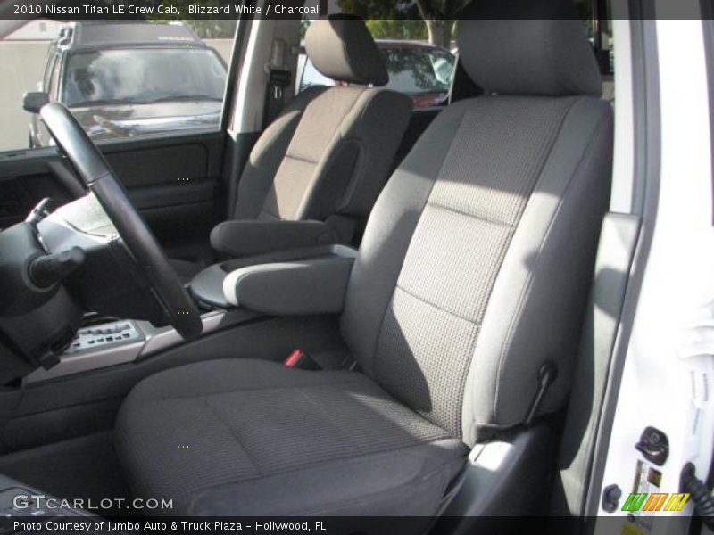 Blizzard White / Charcoal 2010 Nissan Titan LE Crew Cab