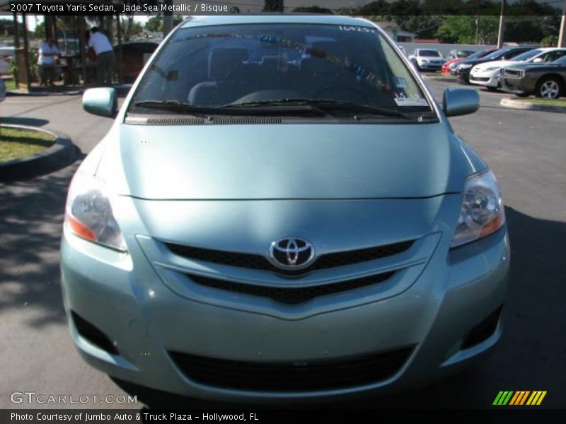 Jade Sea Metallic / Bisque 2007 Toyota Yaris Sedan