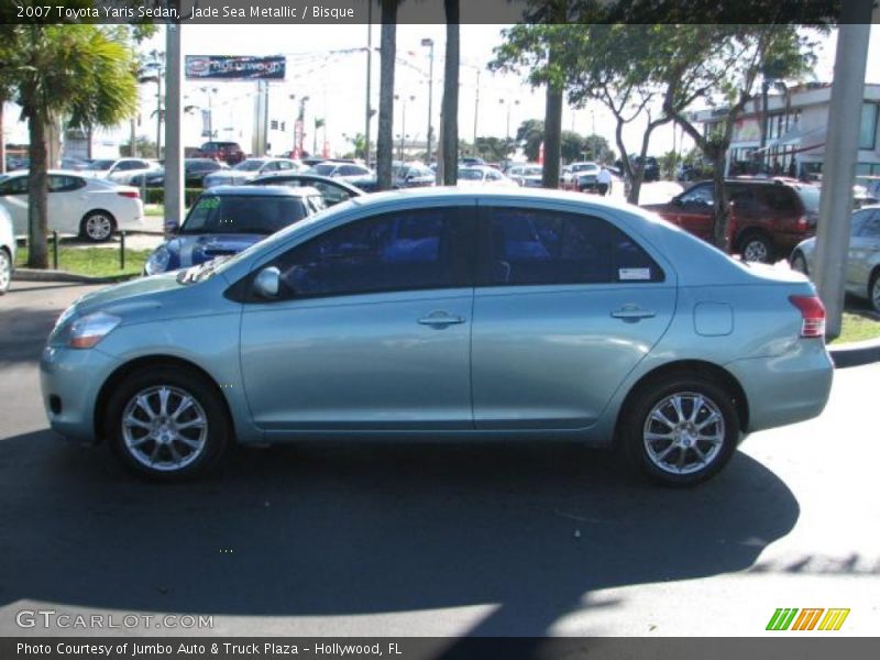 Jade Sea Metallic / Bisque 2007 Toyota Yaris Sedan
