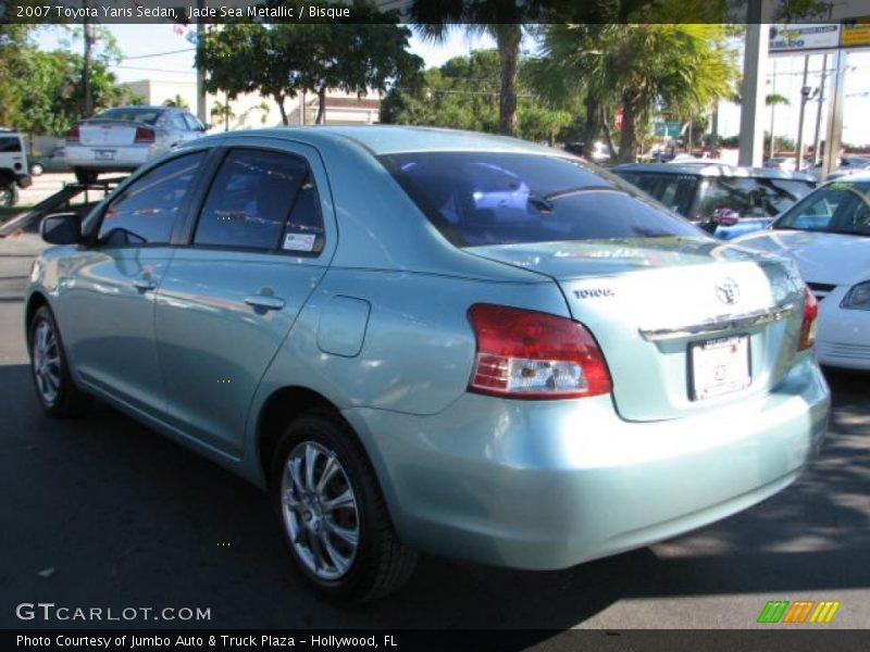 Jade Sea Metallic / Bisque 2007 Toyota Yaris Sedan