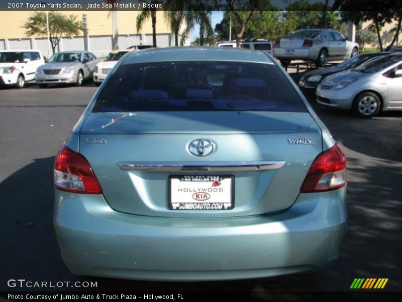 Jade Sea Metallic / Bisque 2007 Toyota Yaris Sedan