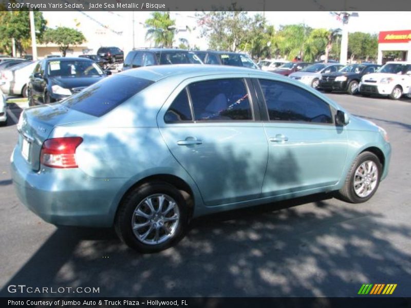Jade Sea Metallic / Bisque 2007 Toyota Yaris Sedan