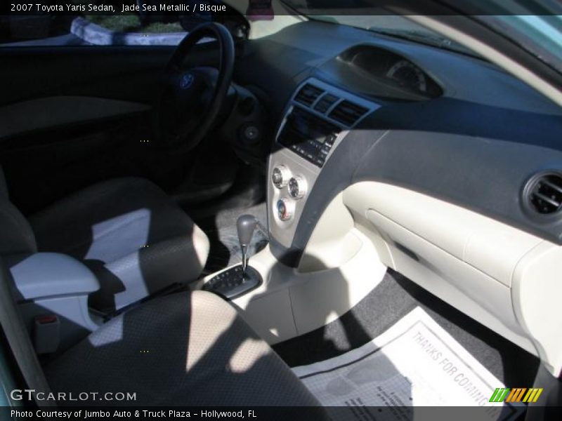 Jade Sea Metallic / Bisque 2007 Toyota Yaris Sedan