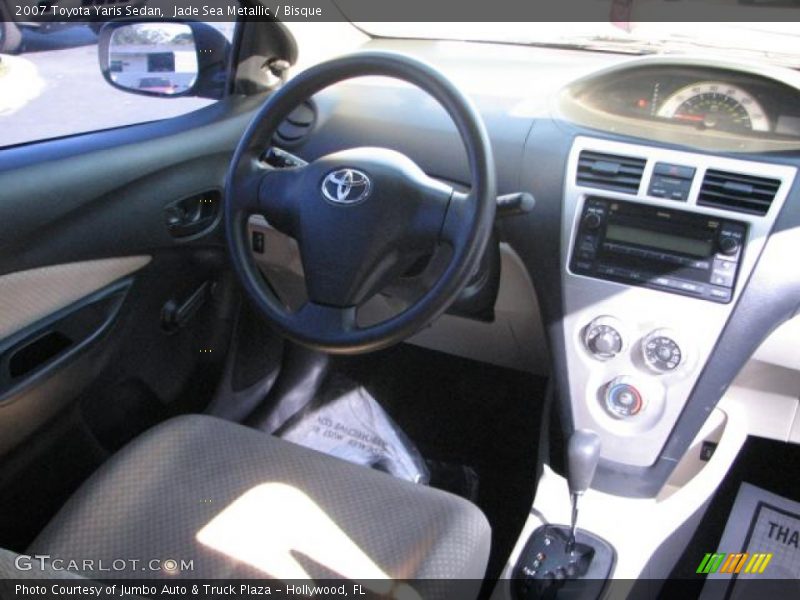 Jade Sea Metallic / Bisque 2007 Toyota Yaris Sedan