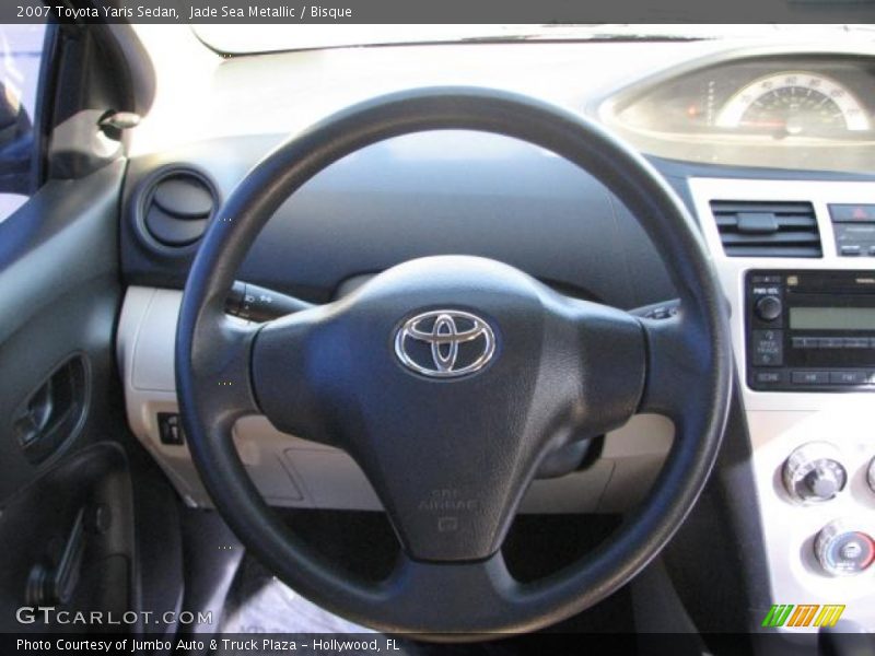 Jade Sea Metallic / Bisque 2007 Toyota Yaris Sedan